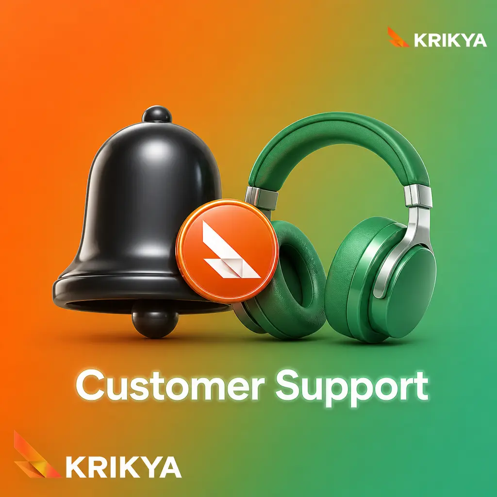 Customer support agent assisting a Krikya user