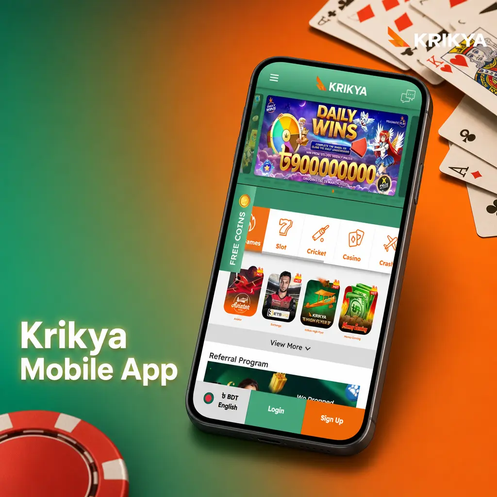 Krikya mobile app running on smartphone and tablet