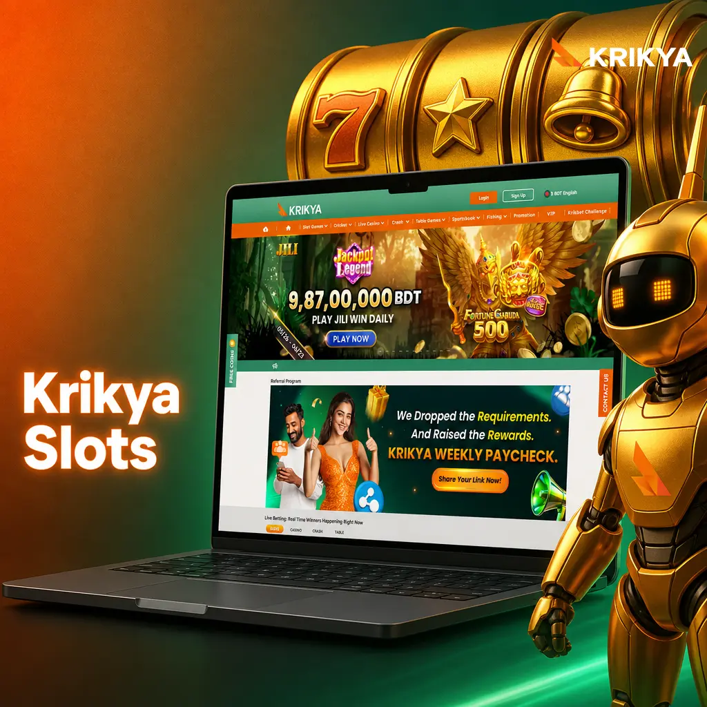 Krikya slots game library collage